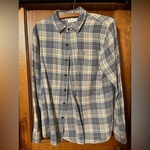 PacSun Casual Blue and White Plaid Flannel Shirt